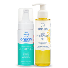 Onskin Double Cleansing promo pack Foaming Facial Cleanser + Deep Cleansing Oil