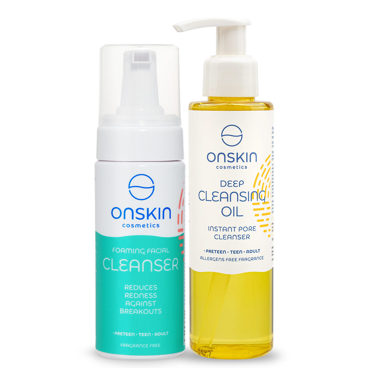 Onskin Double Cleansing promo pack Foaming Facial Cleanser + Deep Cleansing Oil