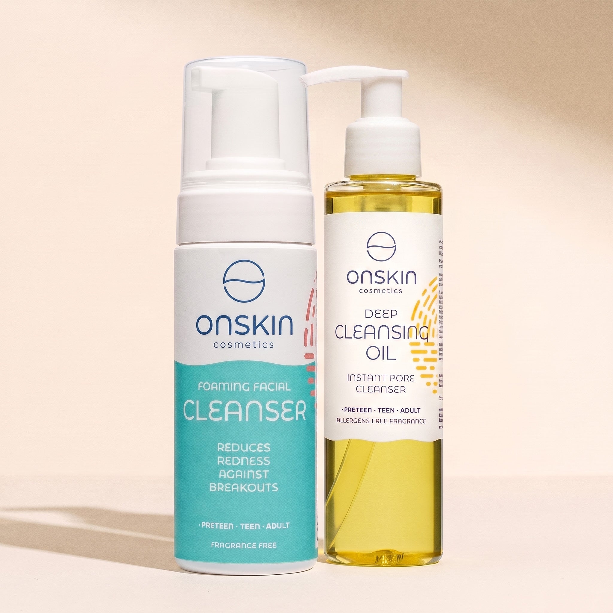 Onskin Double Cleansing promo pack Foaming Facial Cleanser + Deep Cleansing Oil