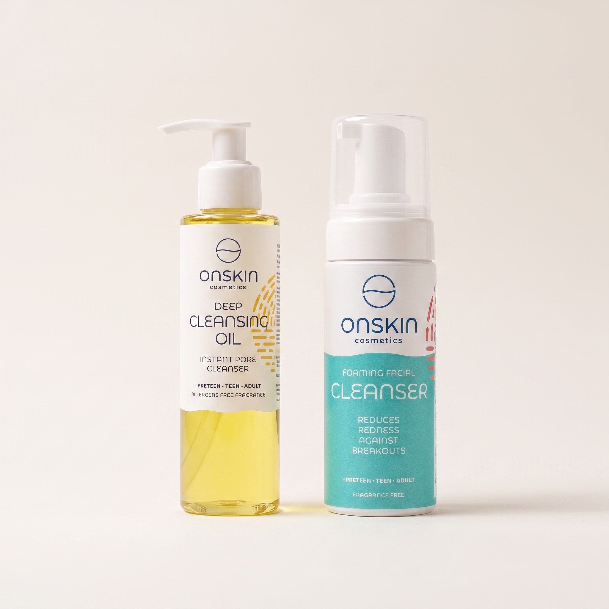 Onskin Double Cleansing promo pack Foaming Facial Cleanser + Deep Cleansing Oil