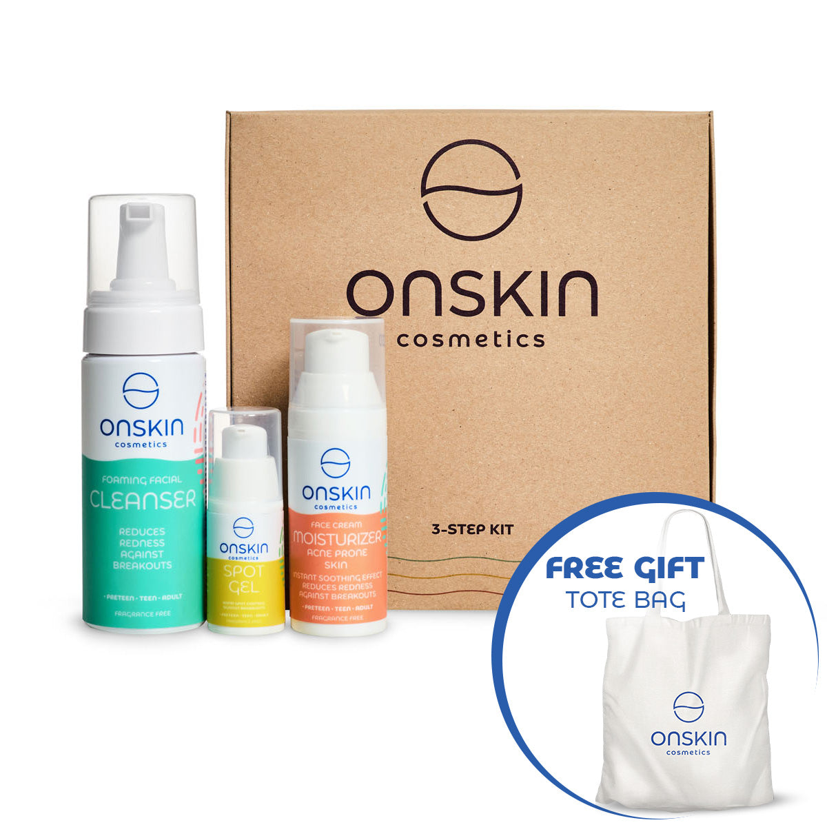 Onskin 3 Step Kit με ΔΩΡΟ TOTE BAG (webgift only)
